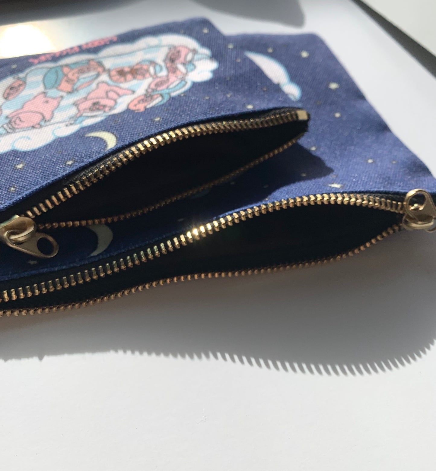 Bedtime Giddy Piggies Zipper Pouches