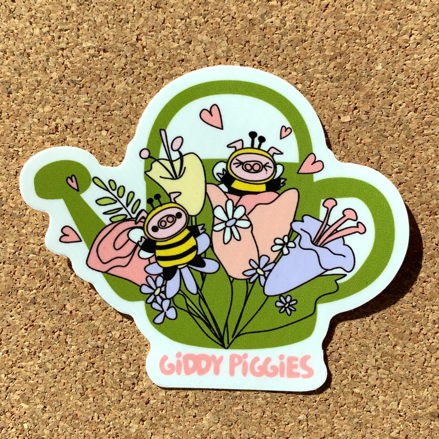 Giddy Piggies Bumblebee Sticker