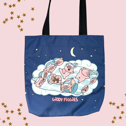 Bedtime Giddy Piggies Tote Bag