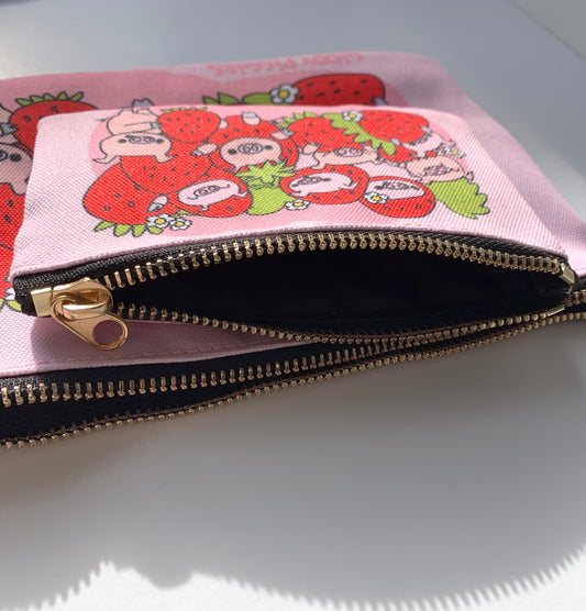 Strawberry Craze Zipper Pouches