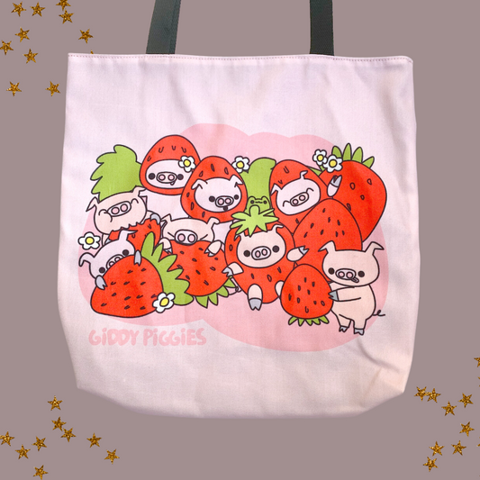 Strawberry Craze Tote Bag