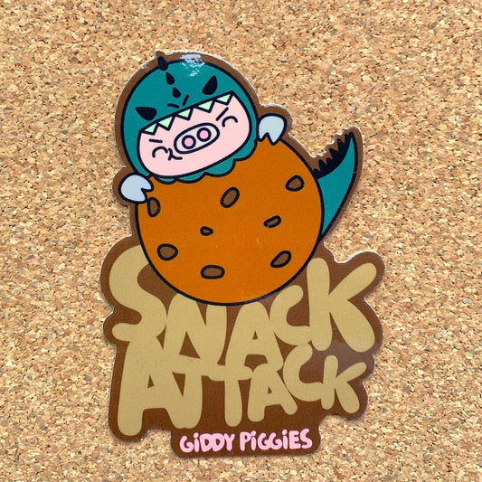 Giddy Piggies Snack Attack Glossy Sticker