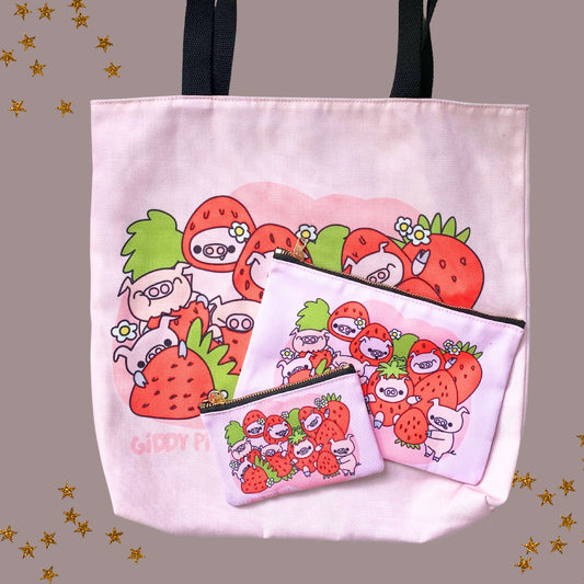 Strawberry Craze Tote Bag